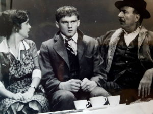 Danièle Lebrun, Nicolas Vaude et Jean-Pierre Marielle, 1987, Clérambard, Archive personnelle - Nicolas Vaude