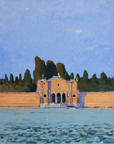 Régis DE MARTRIN-DONOS, “San Michele, Venise”, Huile sur toile.