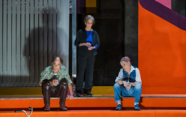 France Paris 2022-09-17, Rehearsal of LES ENFANTS text by Lucy Kirkwood stage direction by Eric Vigner with Cecile Brune, Frederic Pierrot and Dominique Valadie at the Theatre de l Atelier. Photograph by Pascal Gely / Hans Lucas
France Paris 2022-09-17, Repetition de LES ENFANTS texte de Lucy Kirkwood mise en scene de Eric Vigner avec Cecile Brune, Frederic Pierrot et Dominique Valadie au Theatre de l Atelier.  Photographie de Pascal Gely / Hans Lucas